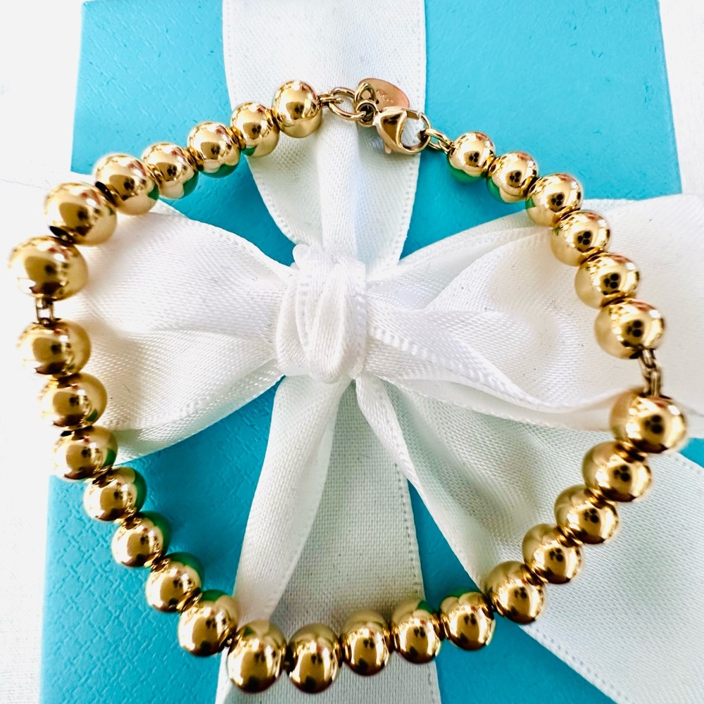 Sold ♥️Authentic TIFFANY 18K Yellow Gold 5mm HardWear Ball Bracelet♥️